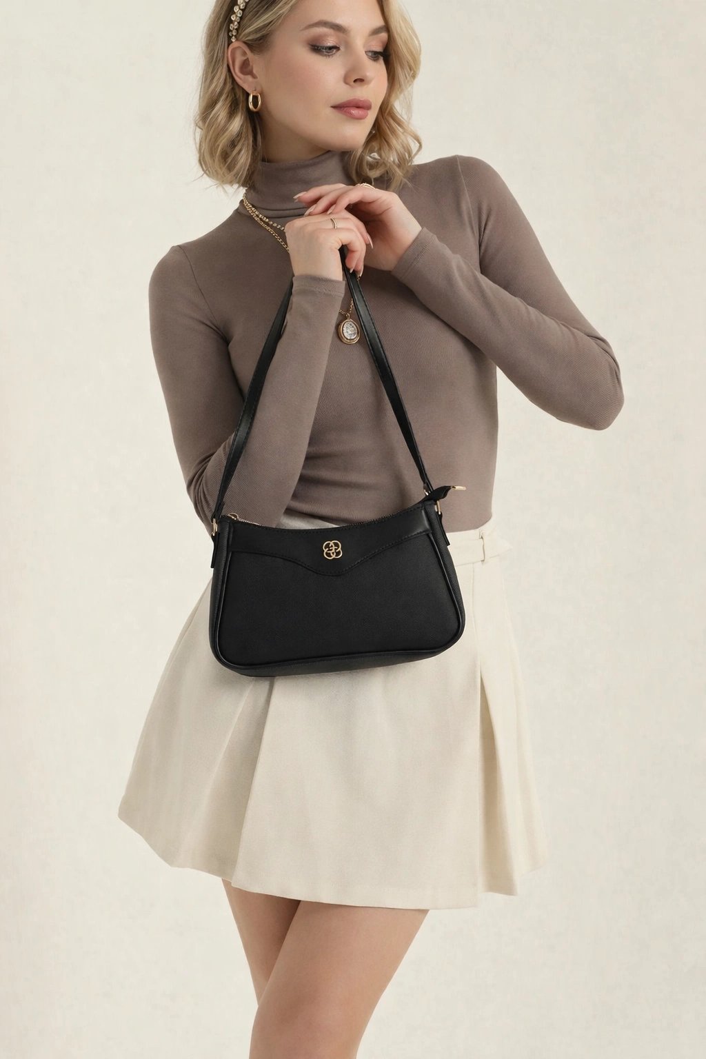 Siyah Renk YENİ BAGET Çanta CB81141