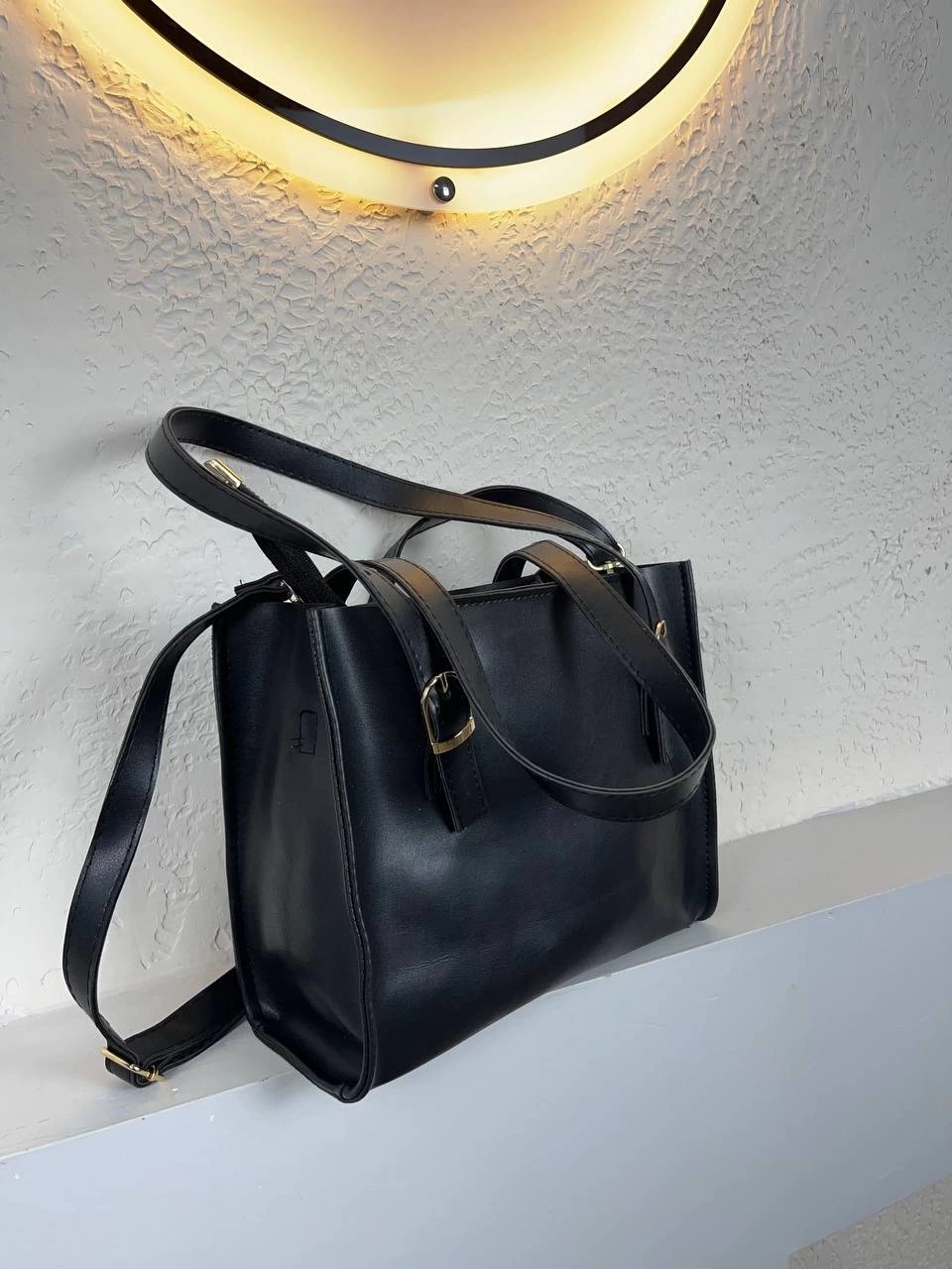 Siyah Renk Yumuşak Deri Çapraz Çanta CB7901