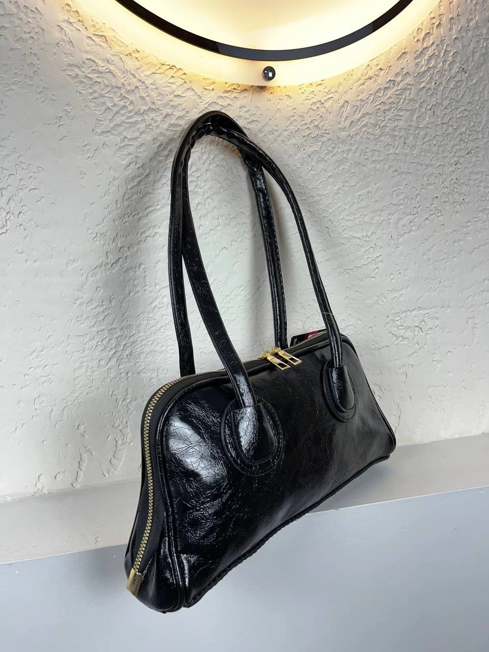 Siyah Rugan Deri Kalite Çanta CB8530