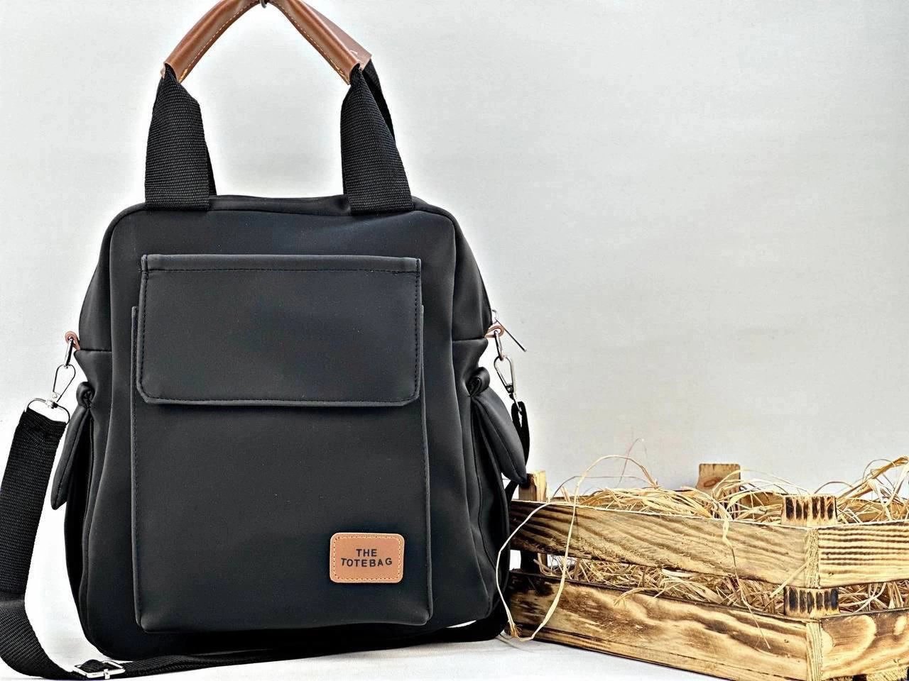 Siyah Tabalı Hem Sırt Hem Çapraz Çanta CB9724