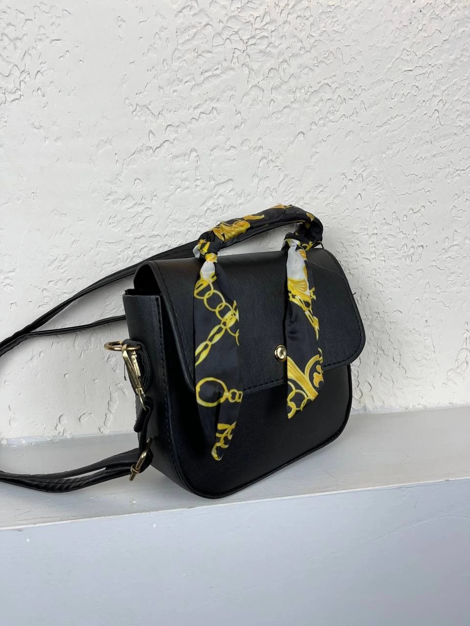 Siyah Uzun Yeni Fularlı Çanta CB8009