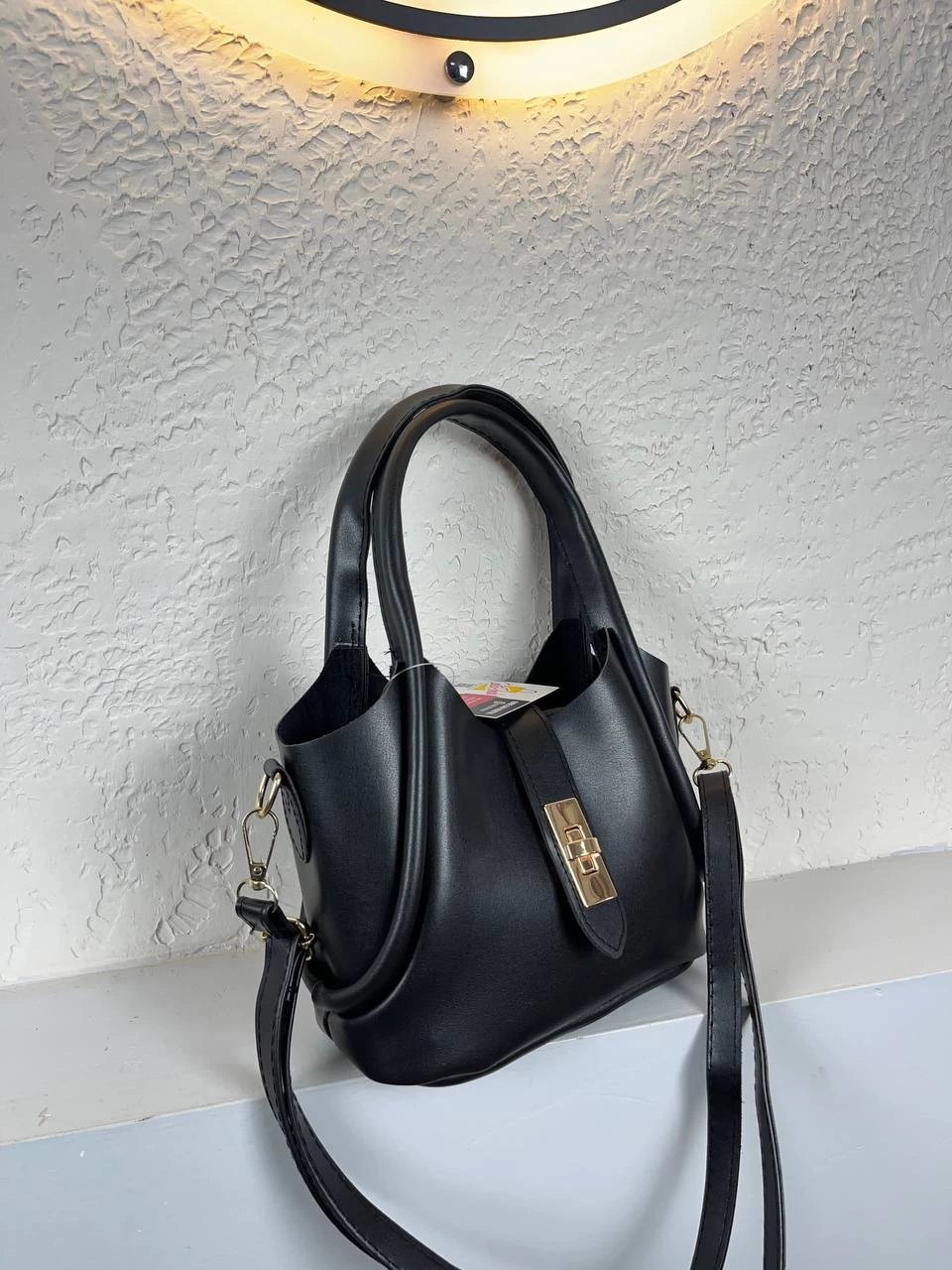 Siyah Yavrulu Deri Çanta CB3071