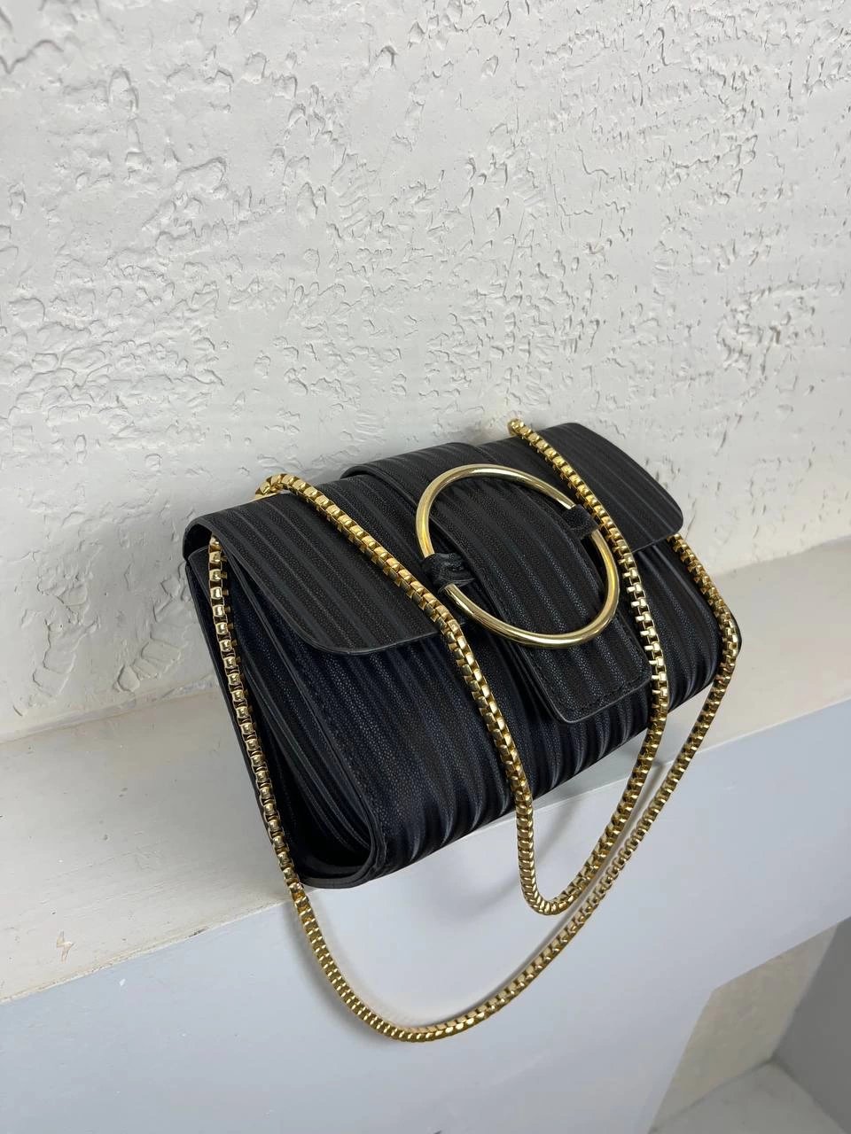 Siyah Zincir Detay Çanta CB7638