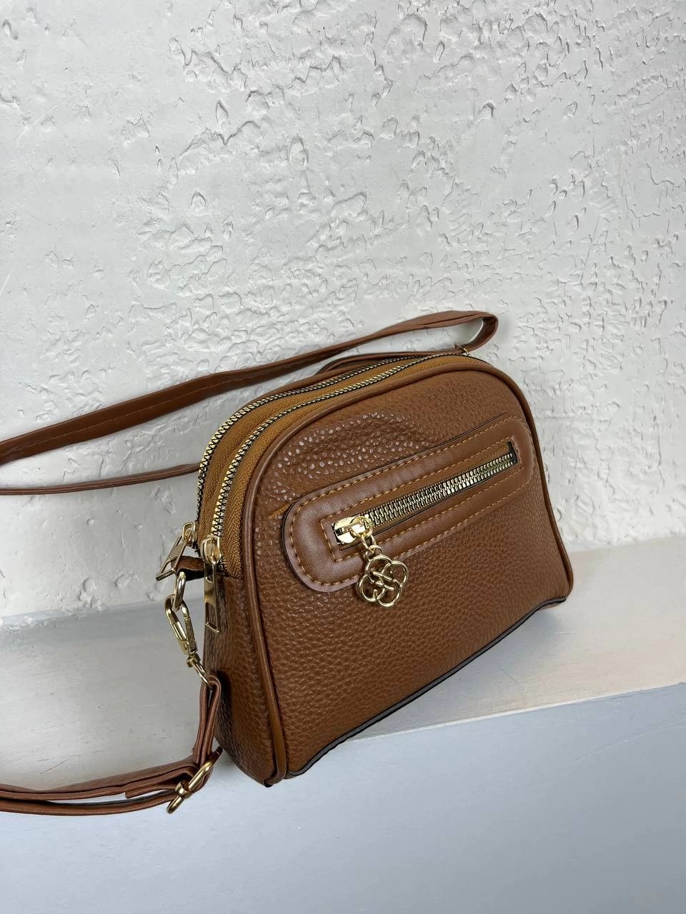 Taba 3 Bölme Yumuşak Deri Çanta CB6744