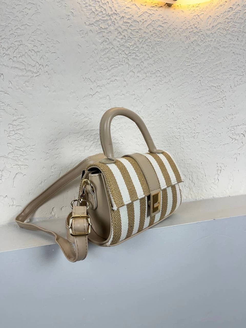 Taba  Çizgili Vizon Sap Çanta Vedat2013