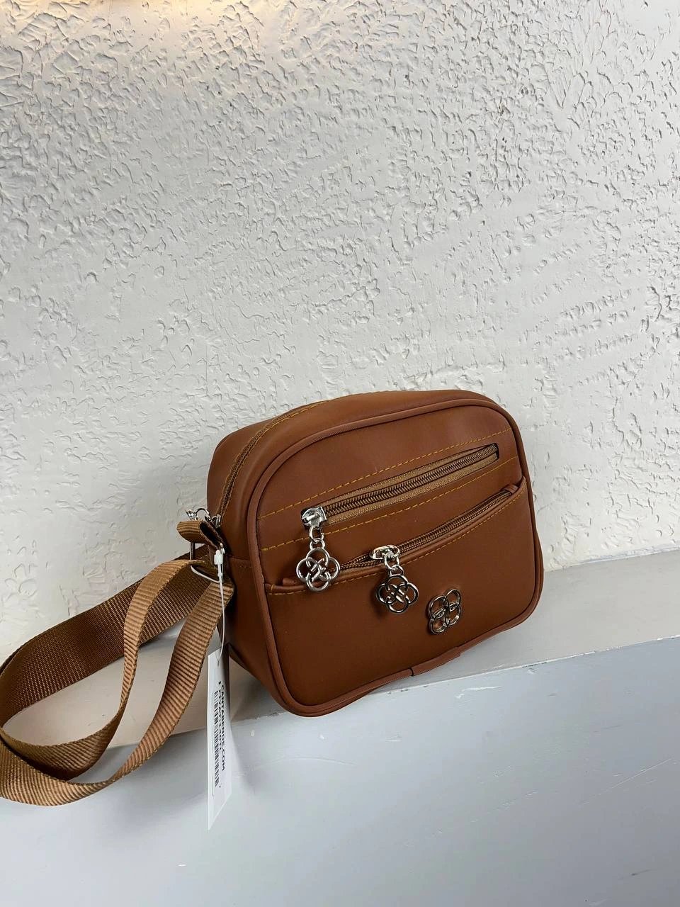 Taba Renk 3 Bölme Çapraz Çanta CB29141