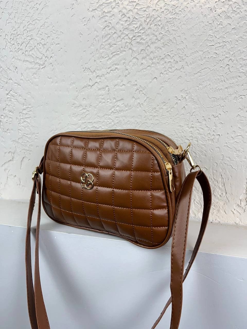 Taba Renk 3 Bölme Çapraz Çanta CB7784