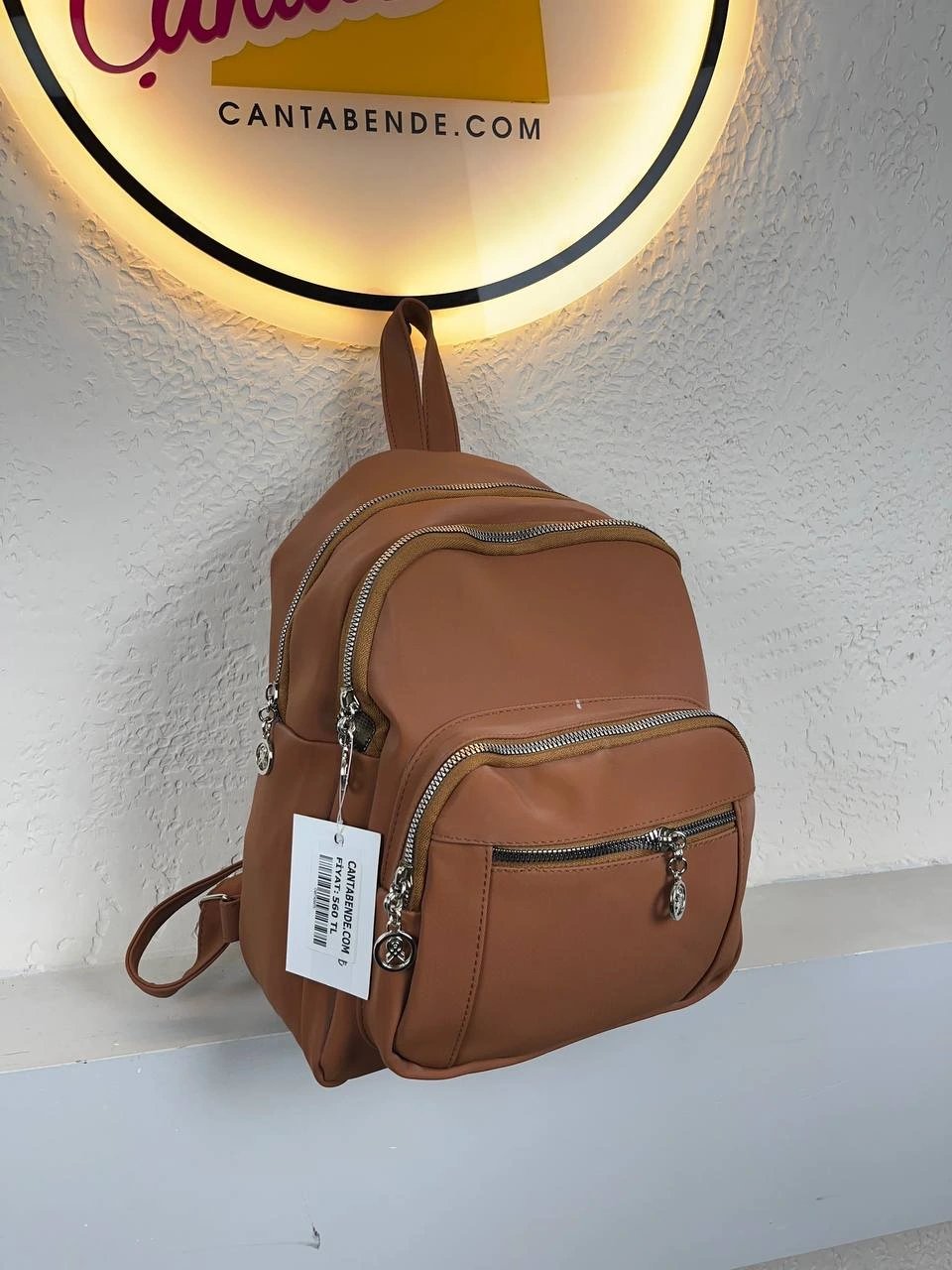 Taba Renk 4 Bölme Sırt Çanta HB CB89124