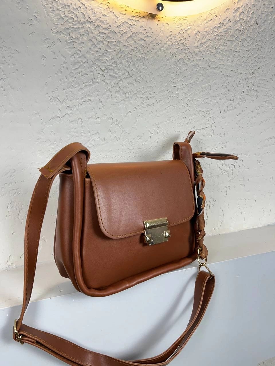 Taba Renk Fular Detaylı Çanta CB3207