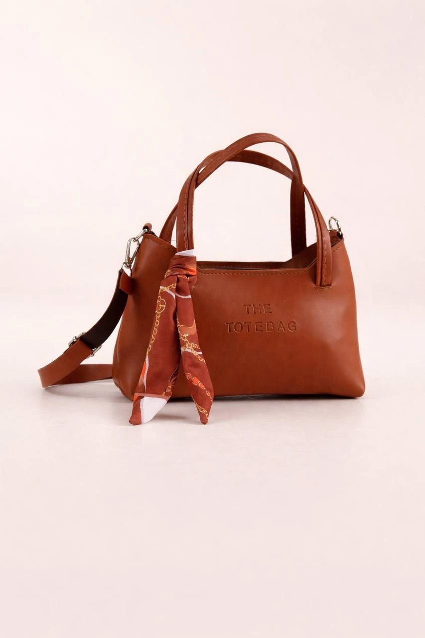 Taba Renk Fular Detaylı Deri Çanta CB78133