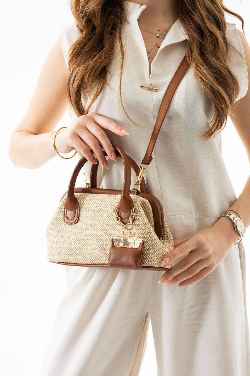 Taba Renk HASIR KALİTE BRLN Çanta CB92211