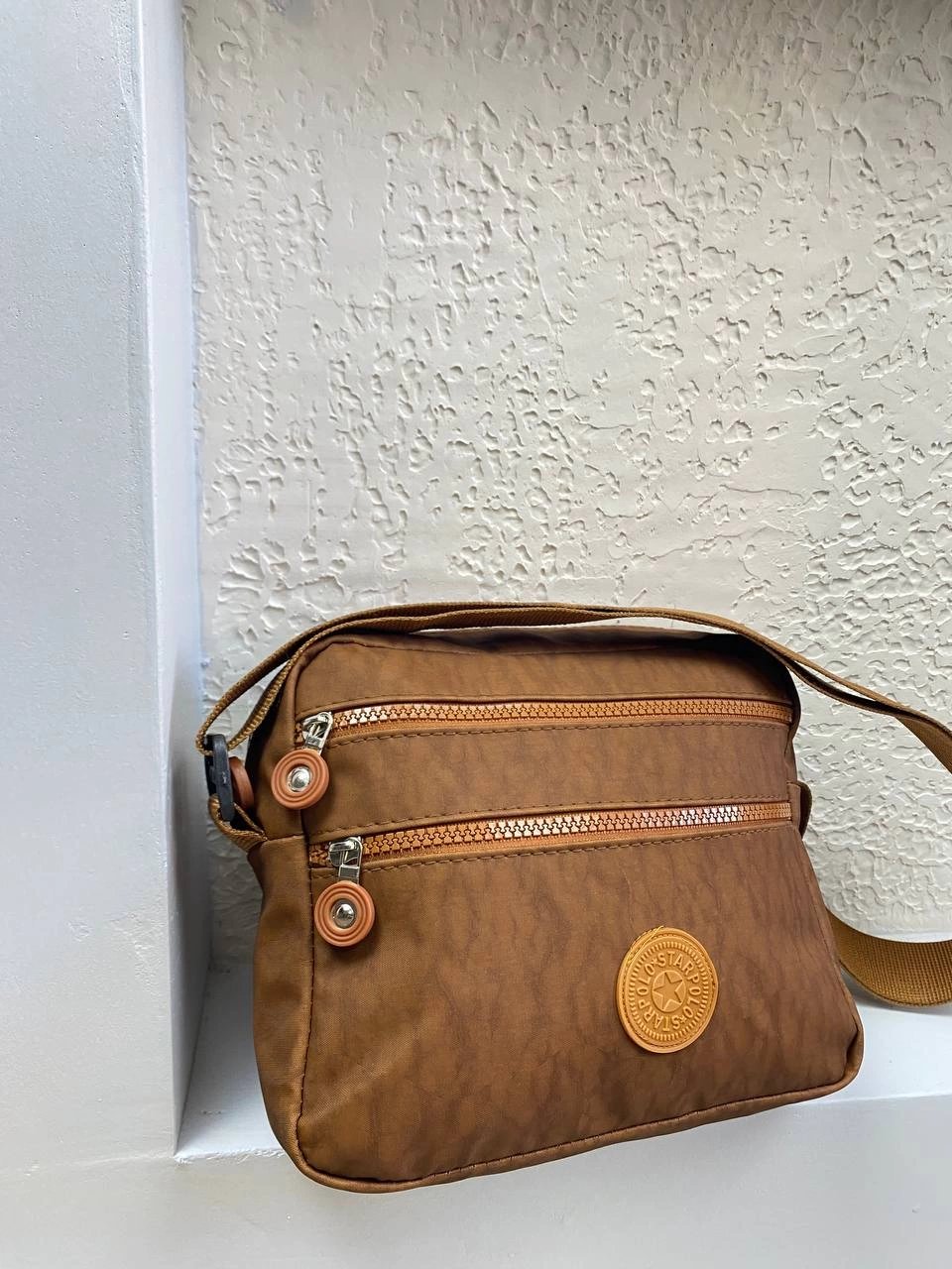 Taba Renk Krinkıl Kumaş Çanta CB8522