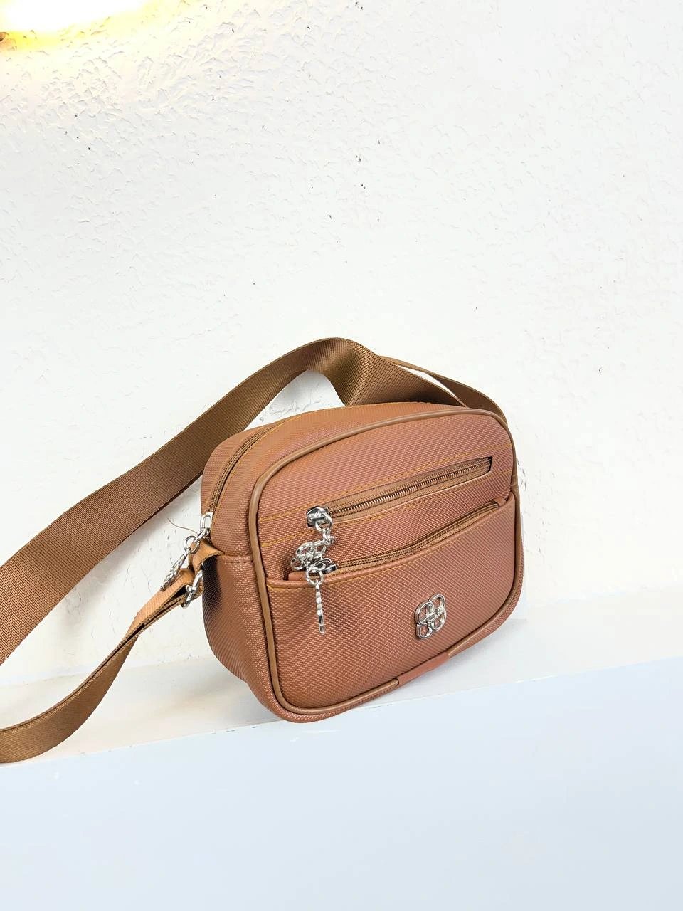 Taba Renk Lakos 3 Bölme Çanta CB28177