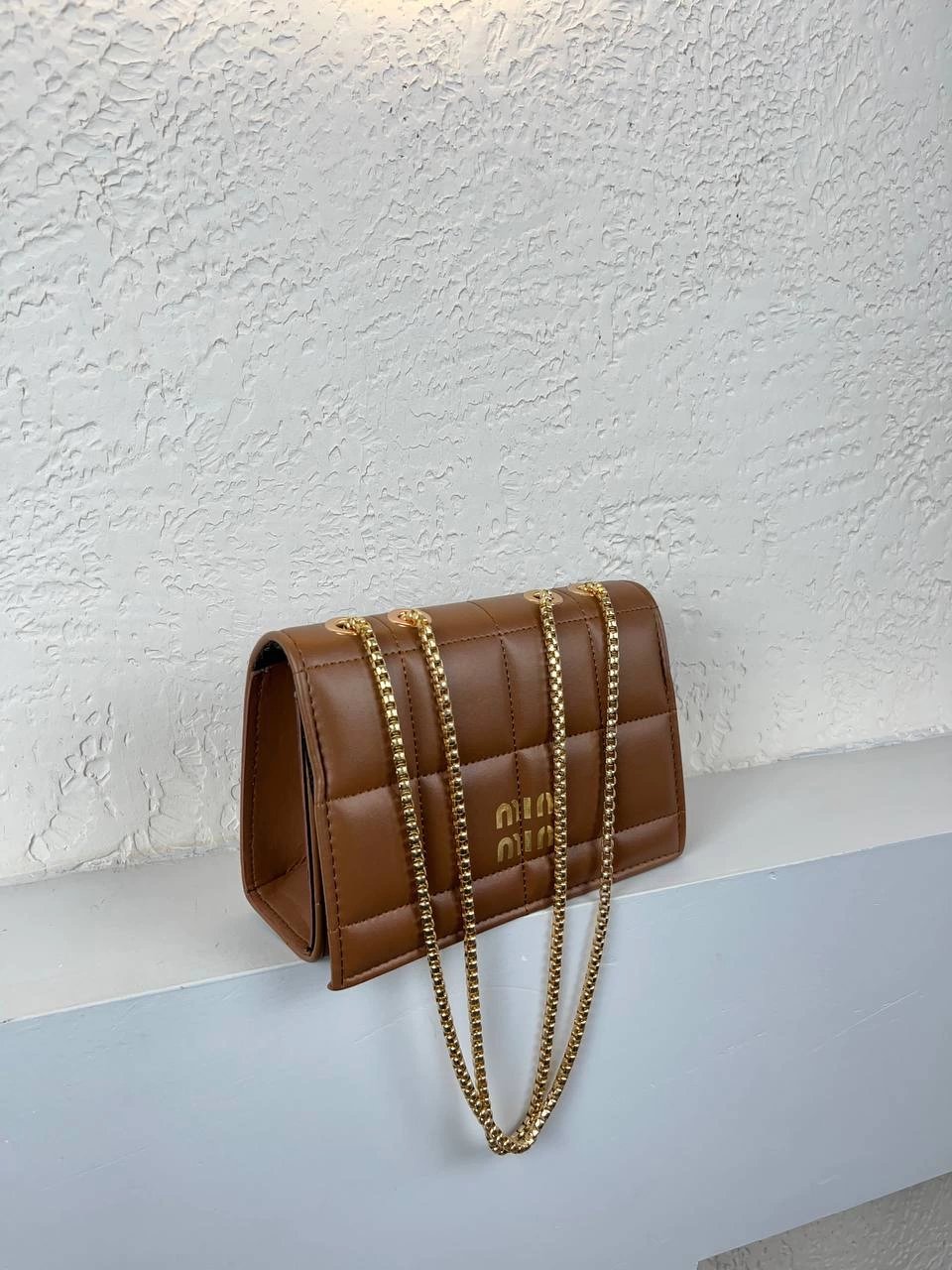 Taba Renk MUI Kapitone Zincirli Çanta CB7496