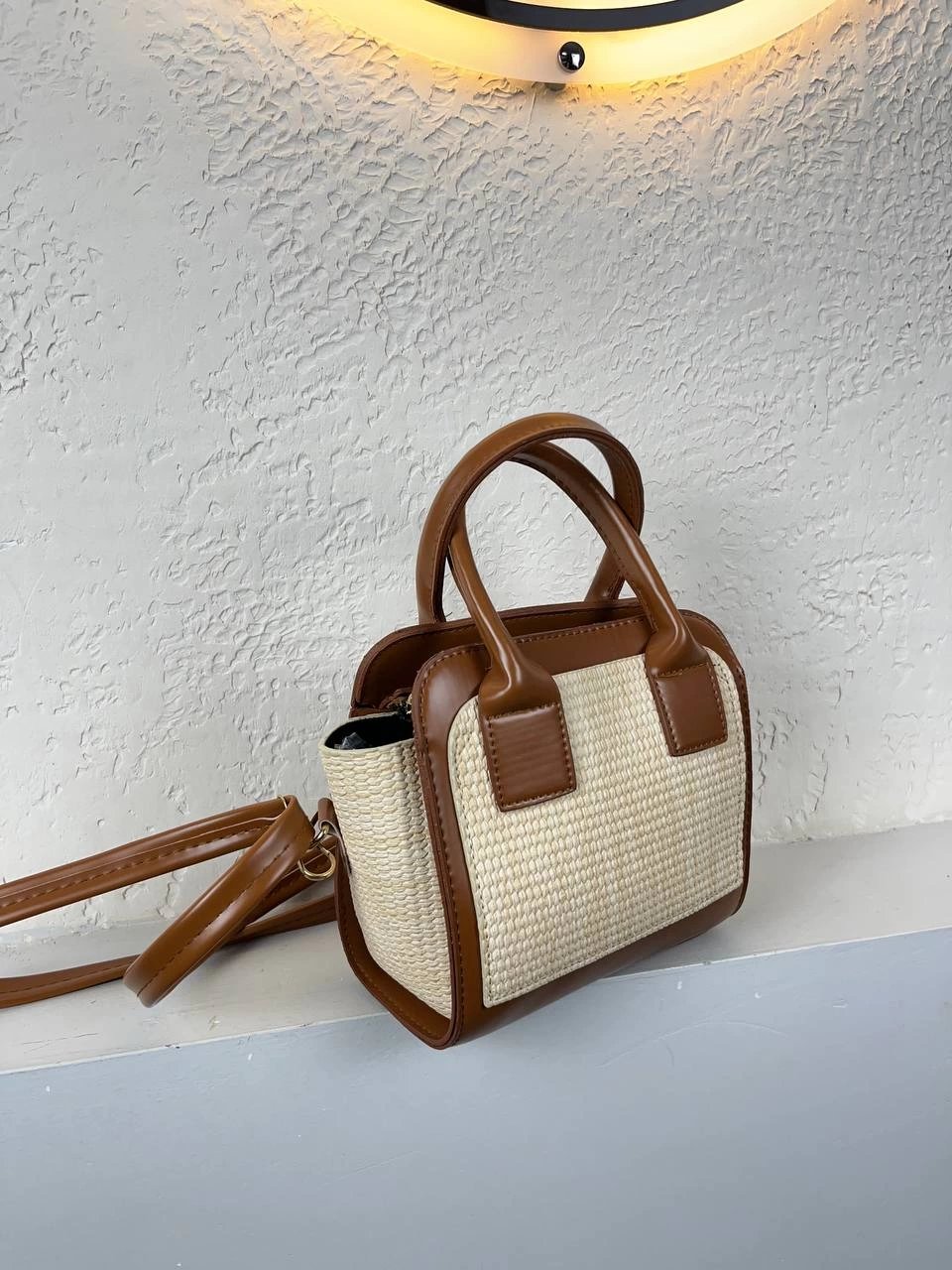 Taba Renk Önü Hasır Kalite Çanta CB8272