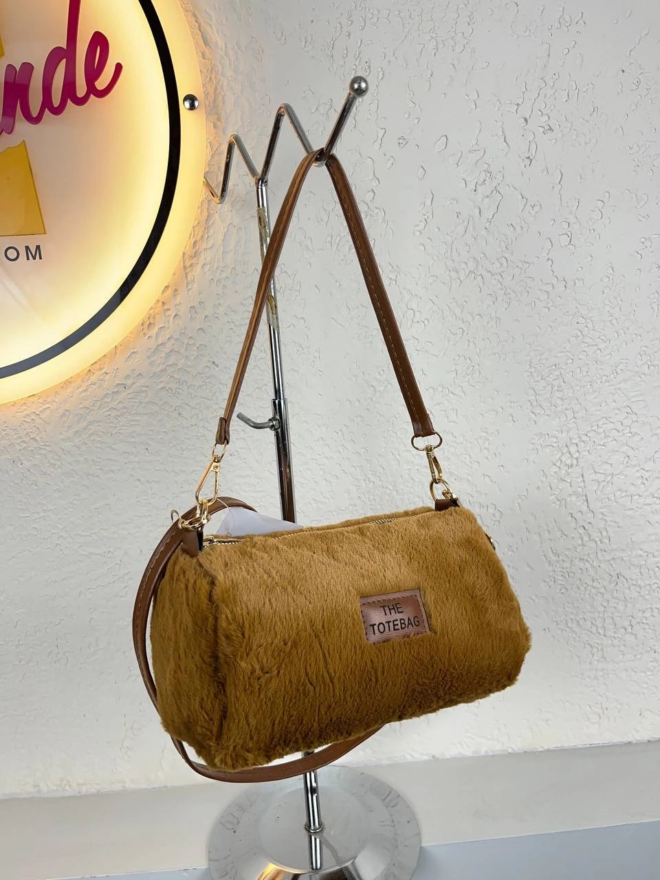 Taba Renk TOTE PELUŞ Çanta CB90223