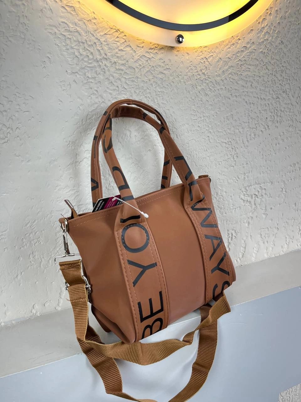 Taba Renk YAZILI KALİTE Çanta CB6811