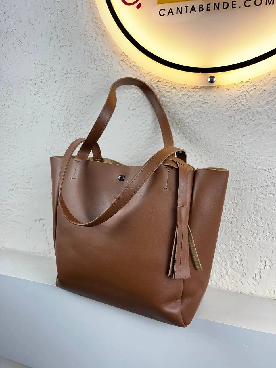 Taba Renk Yumuşak Deri Kalite Kol Çanta CB9609