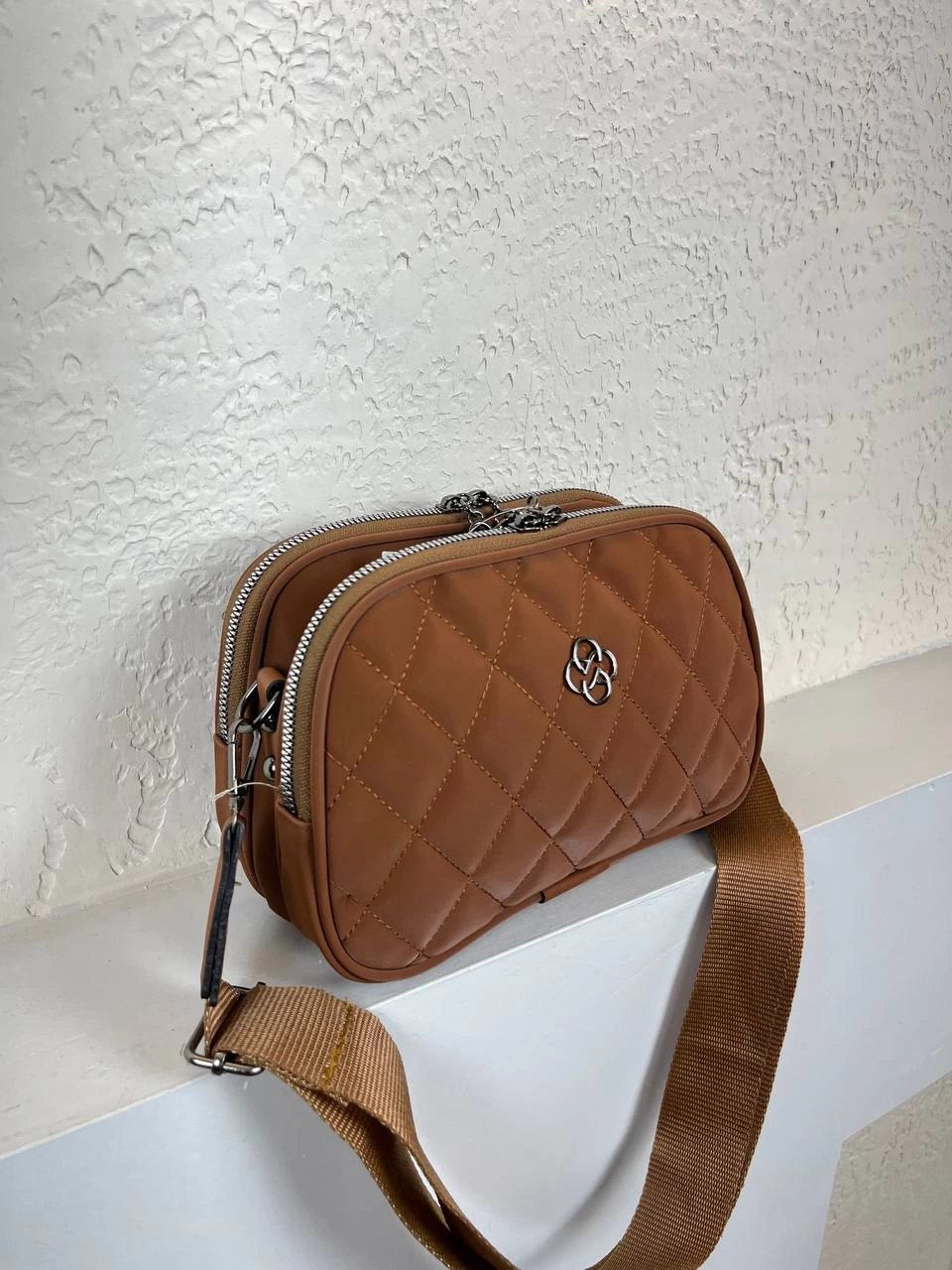 Taba Renkli 2025 Kalite 2 Bölme Çanta CB23697