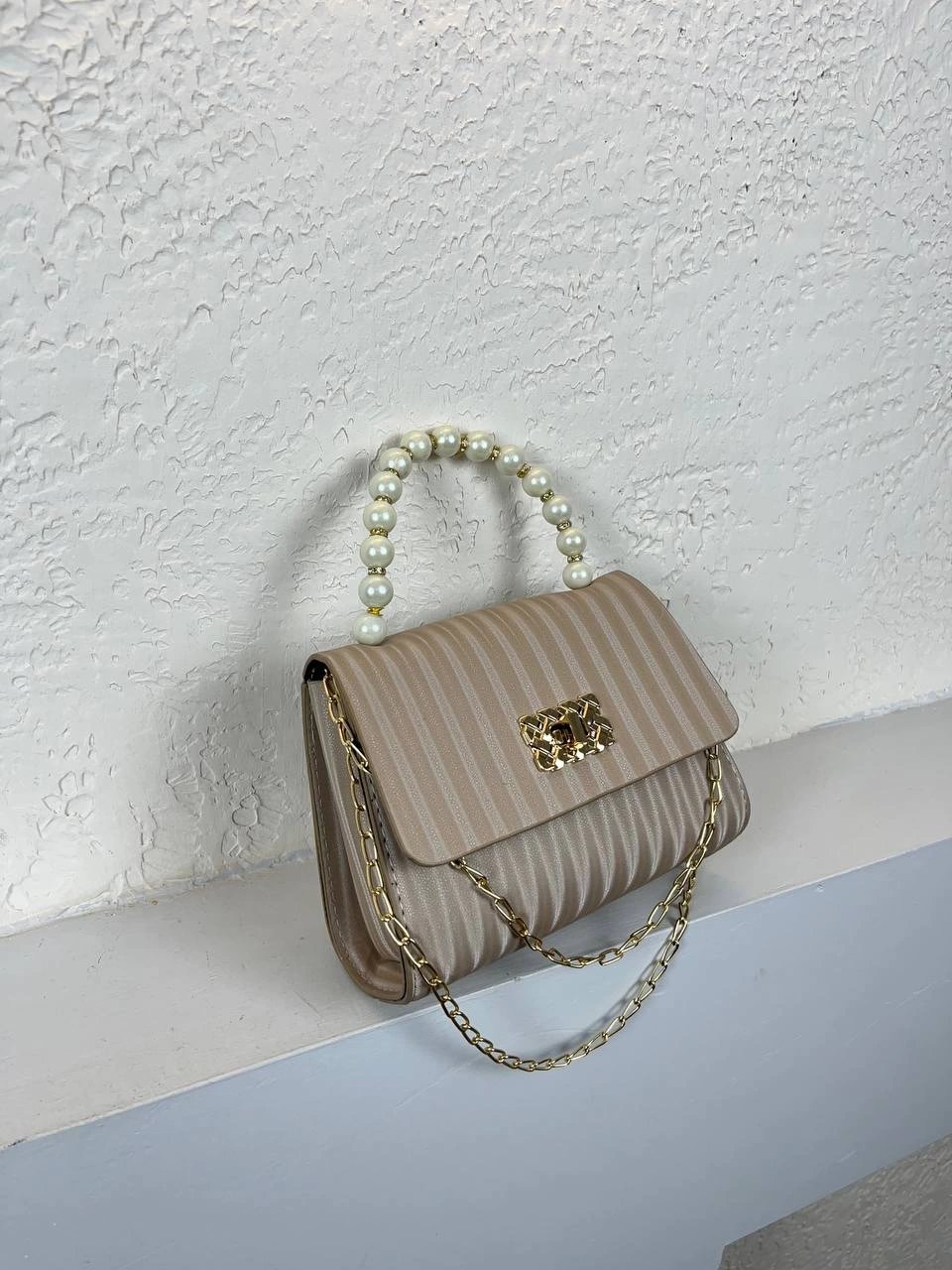 Vizon İncili Zincirli Çanta CB5297