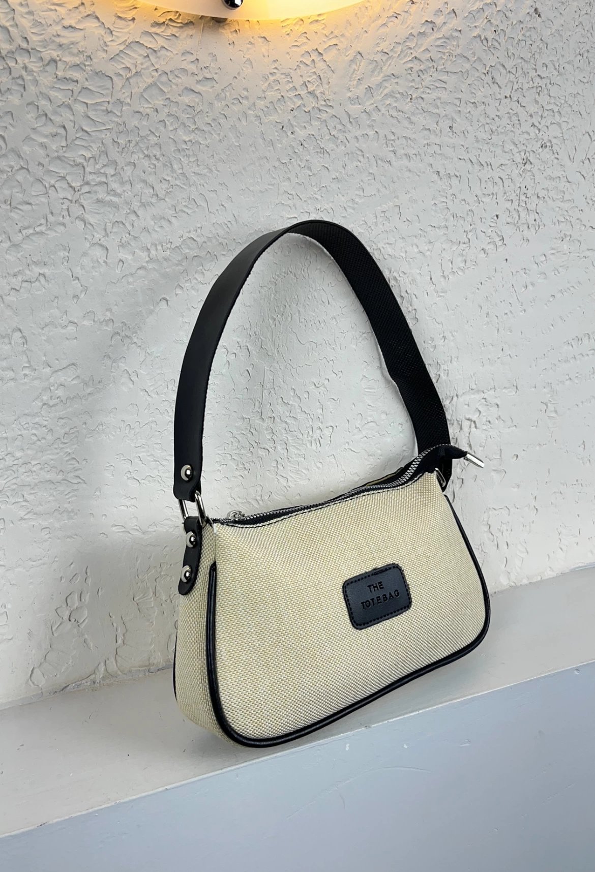 Vizon Kenarları Siyah Baget Çanta CB0987