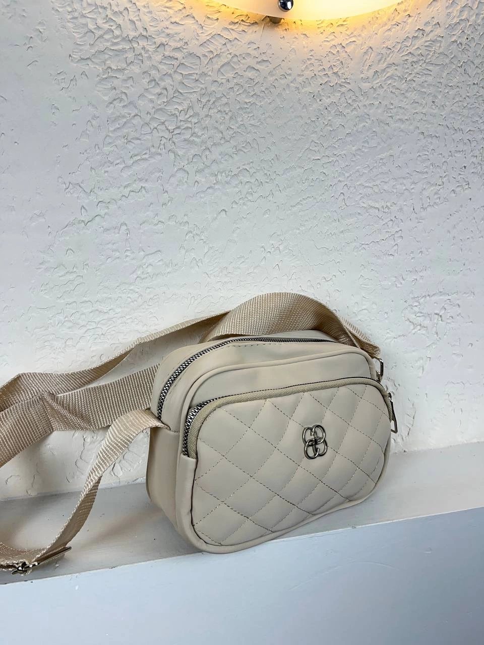 Vizon Renk 2 Bölme Kapitone Çanta CB6310