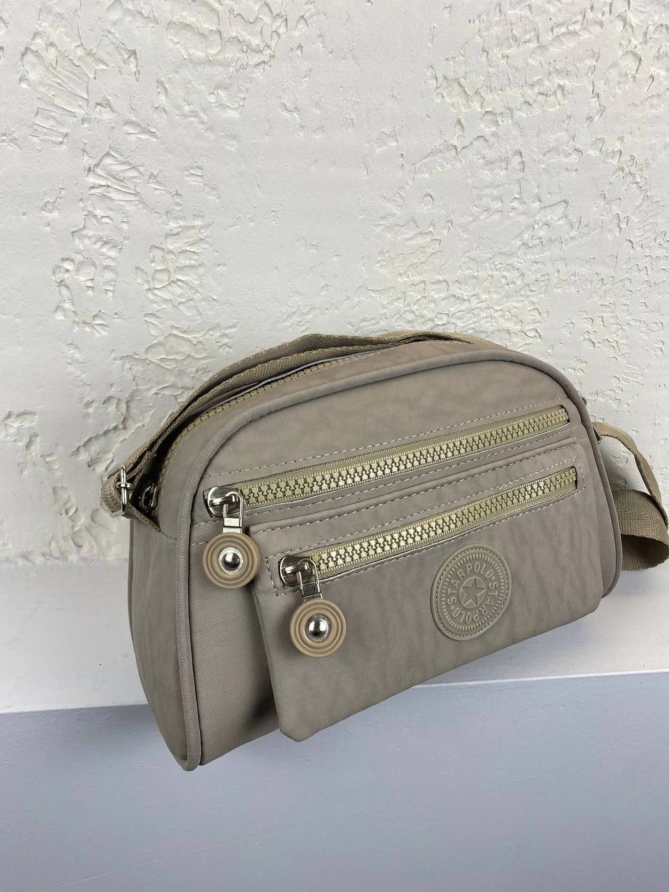 Vizon Renk 3 Bölme Kumaş Çanta