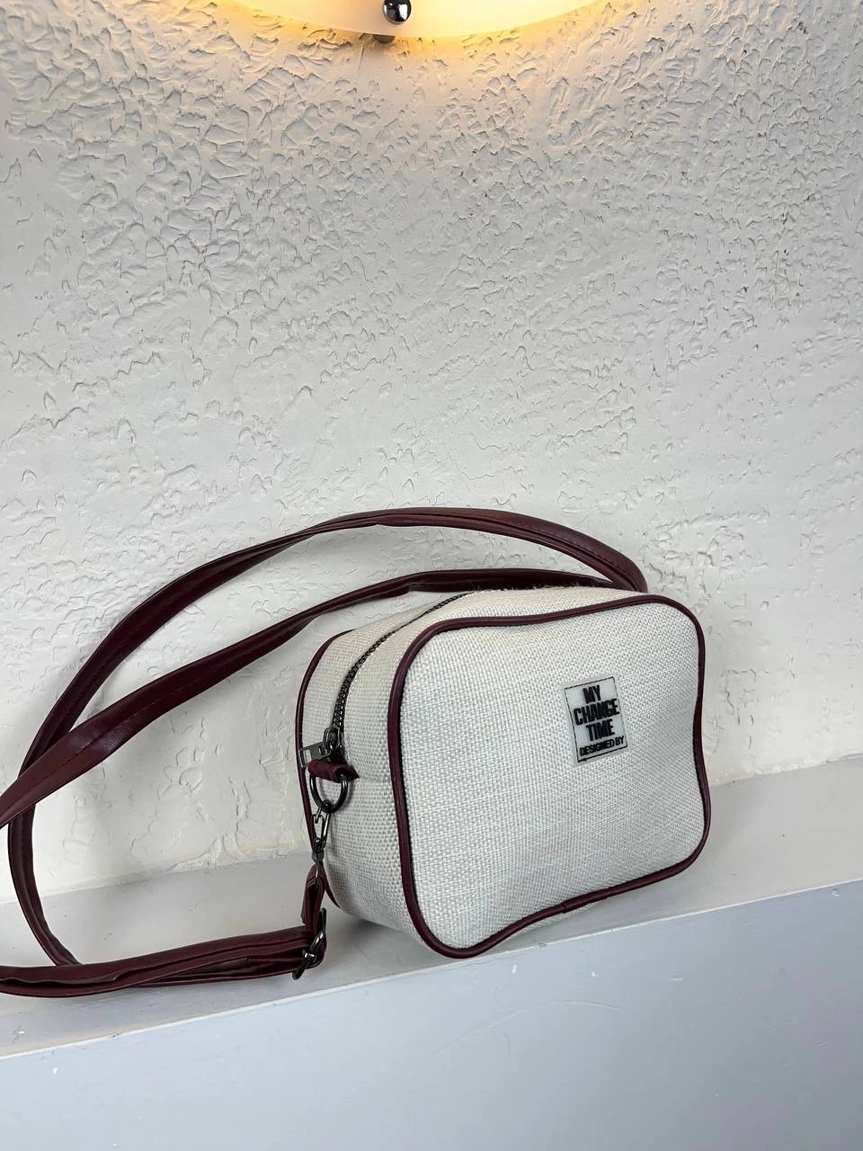 Vizon Renk Kahve Kenar Hasır Çanta CB2021