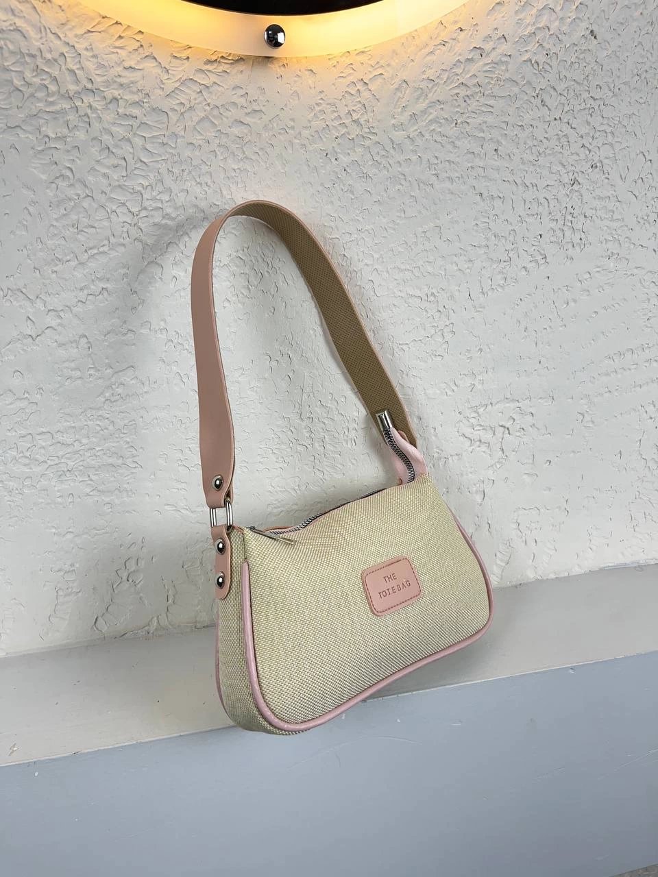 Vizon Renk Kenarları Pudra Baget Çanta CB0987