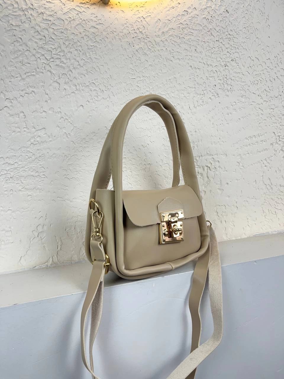 Vizon Renk Kilitli Çapraz Çanta CB6974