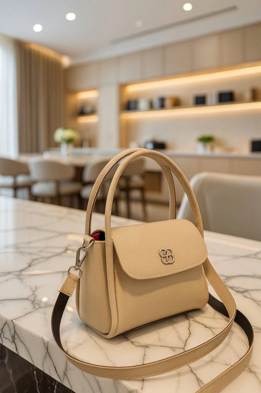 Vizon Renk Lakos Deri Yeni Çanta CB00999