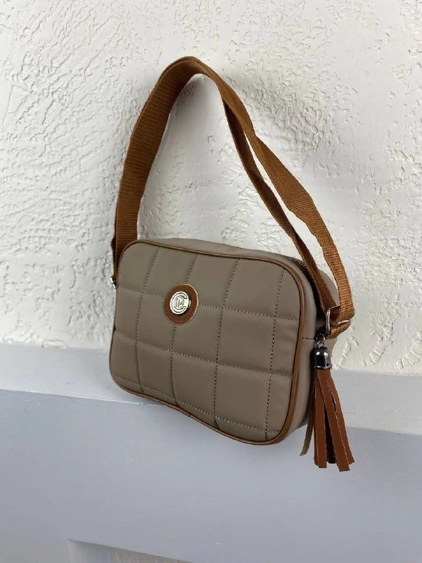 Vizon Renk Nubuk Deri Kol Çanta