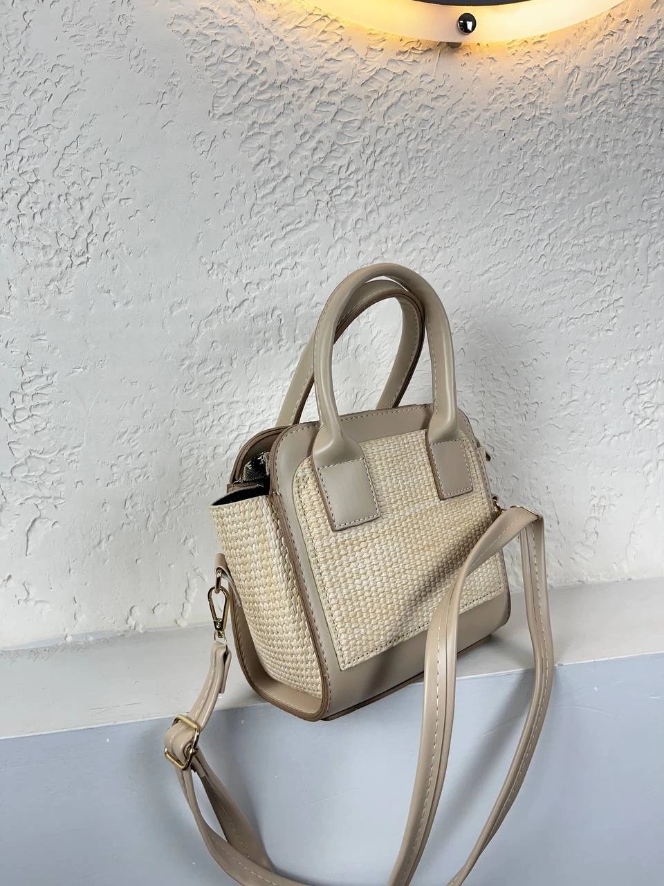 Vizon Renk Önü Hasır Kalite Çanta CB8272