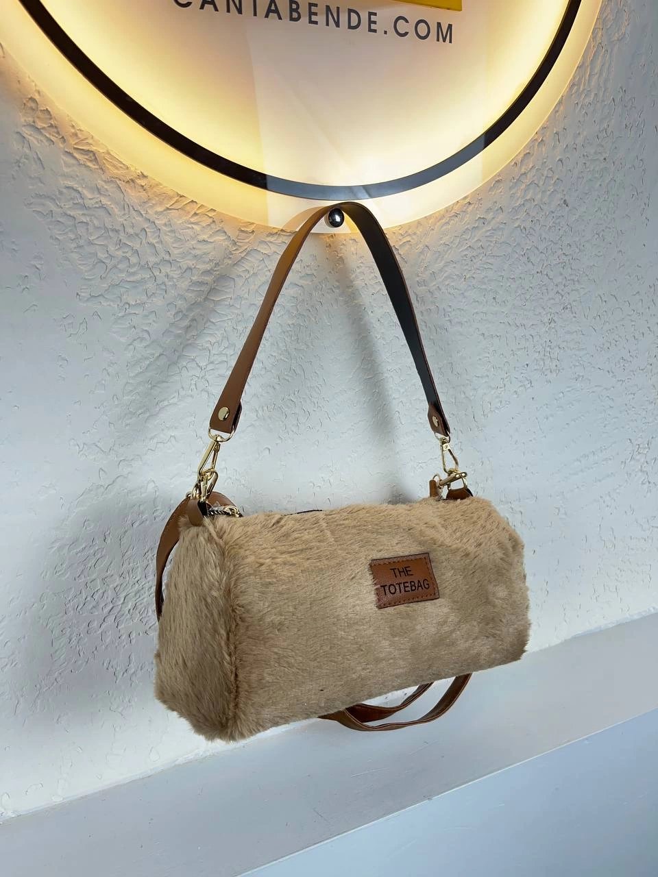 Vizon Renk Peluş Çanta CB4109