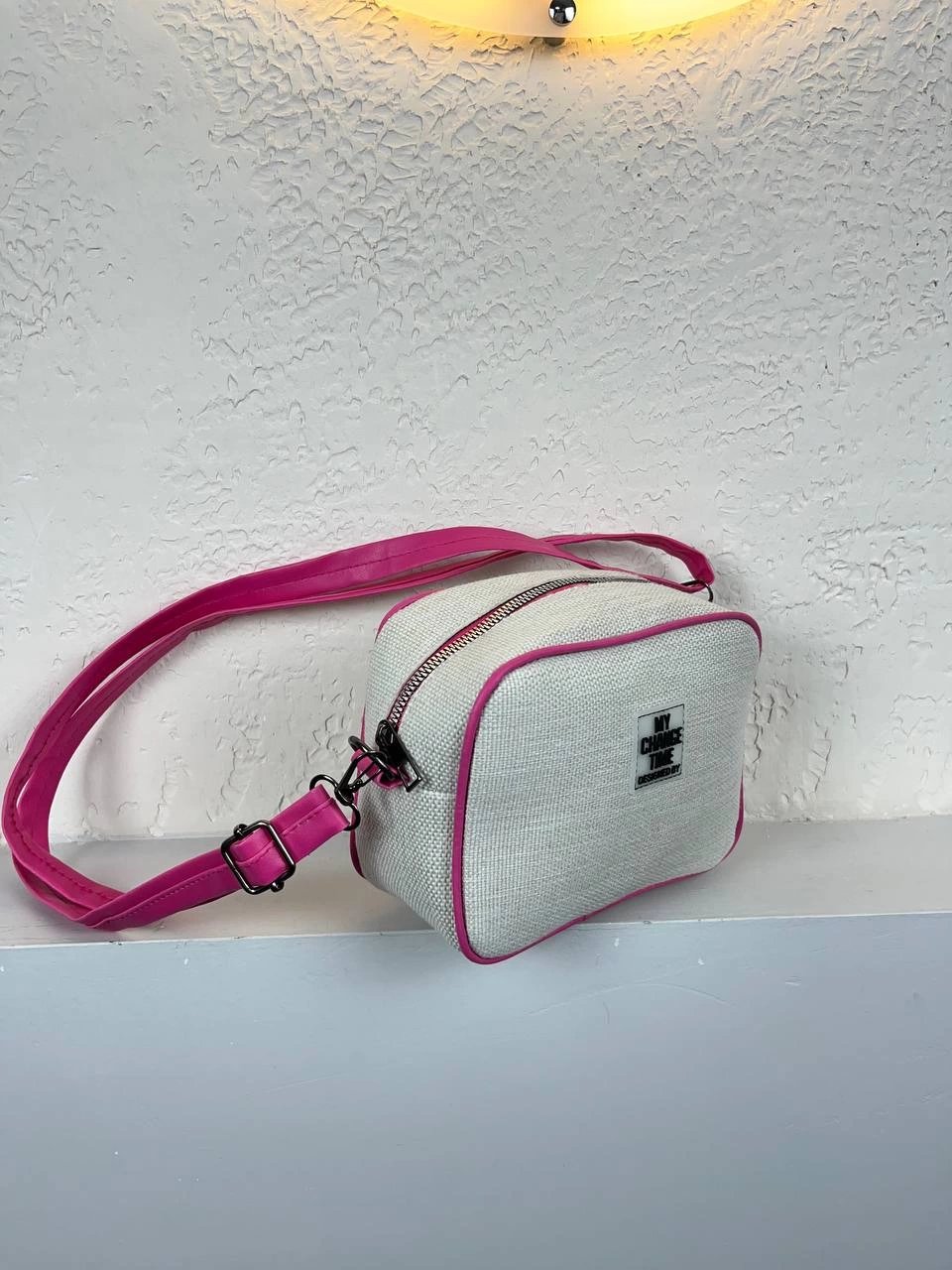 Vizon Renk Pembe Kenar  Hasır Çanta CB2021