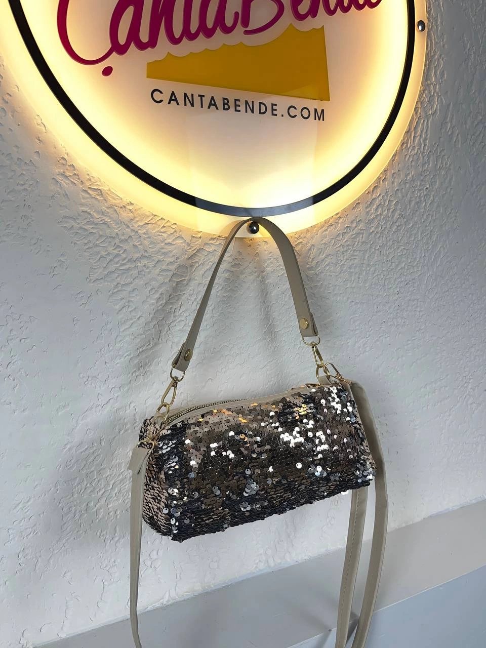 Vizon Renk Pullu Çanta CB7428