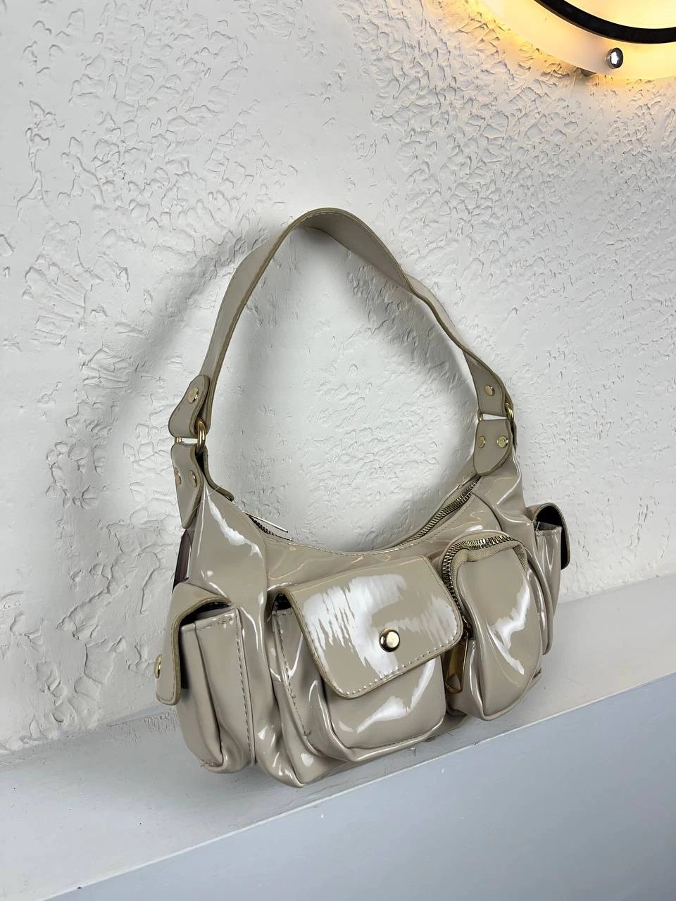 Vizon Renk Rugan Kol Çanta CB7412