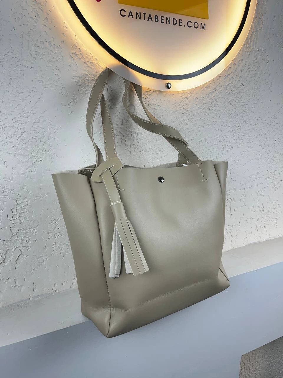 Vizon Renk Yumuşak Deri Kalite Kol Çanta CB9609