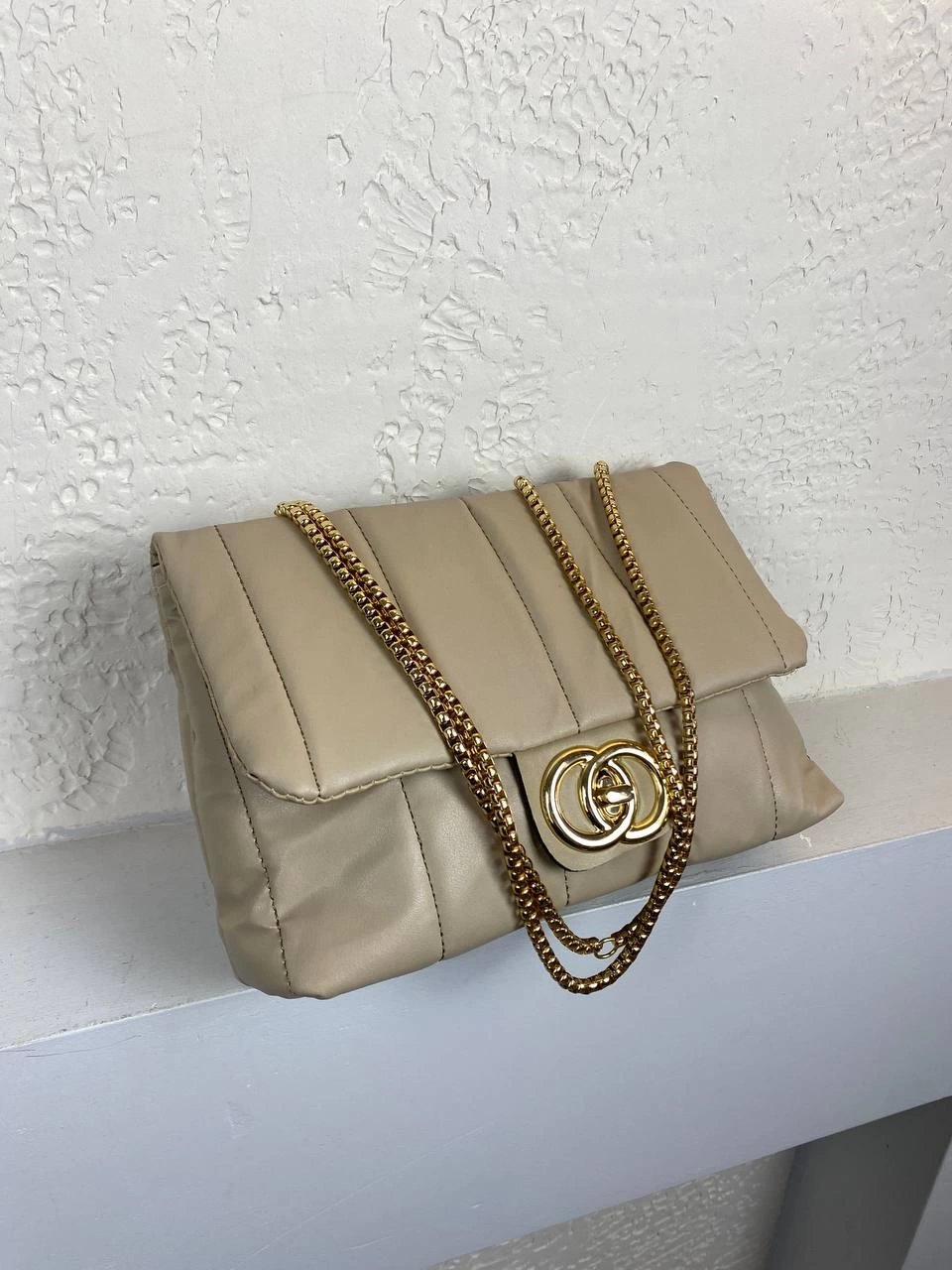 Vizon Renk Zincirli Kol Çanta