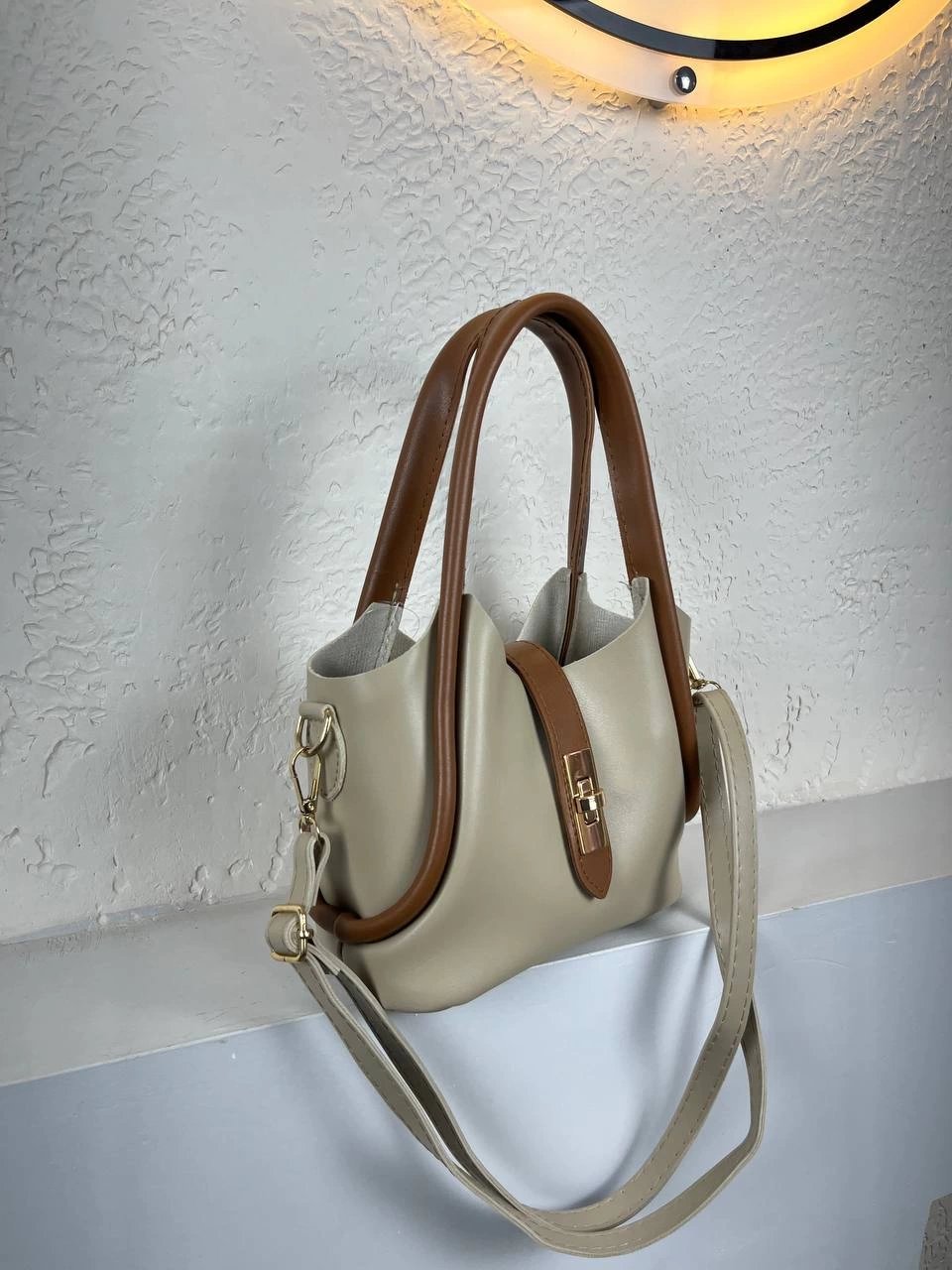 Vizon Tabalı Yavrulu Deri Çanta CB3071