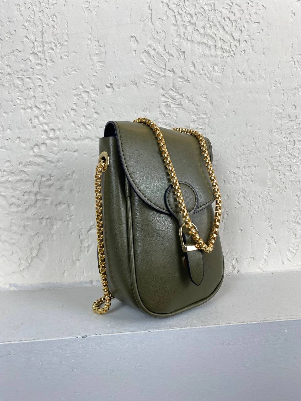 Yeşil Deri Kol Çapraz Çanta