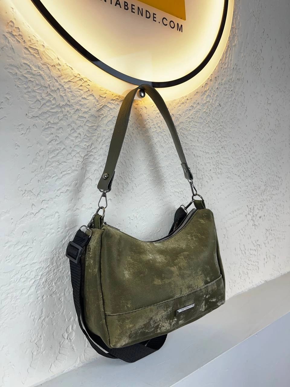 Yeşil Nubuk Çapraz Çanta CB8883