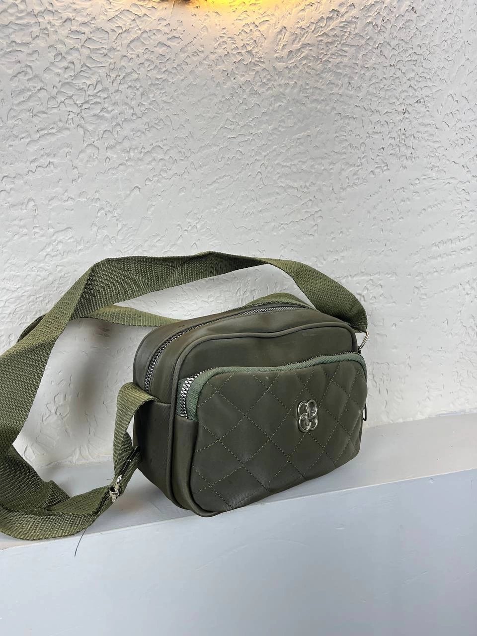 Yeşil Renk 2 Bölme Kapitone Çanta CB6310