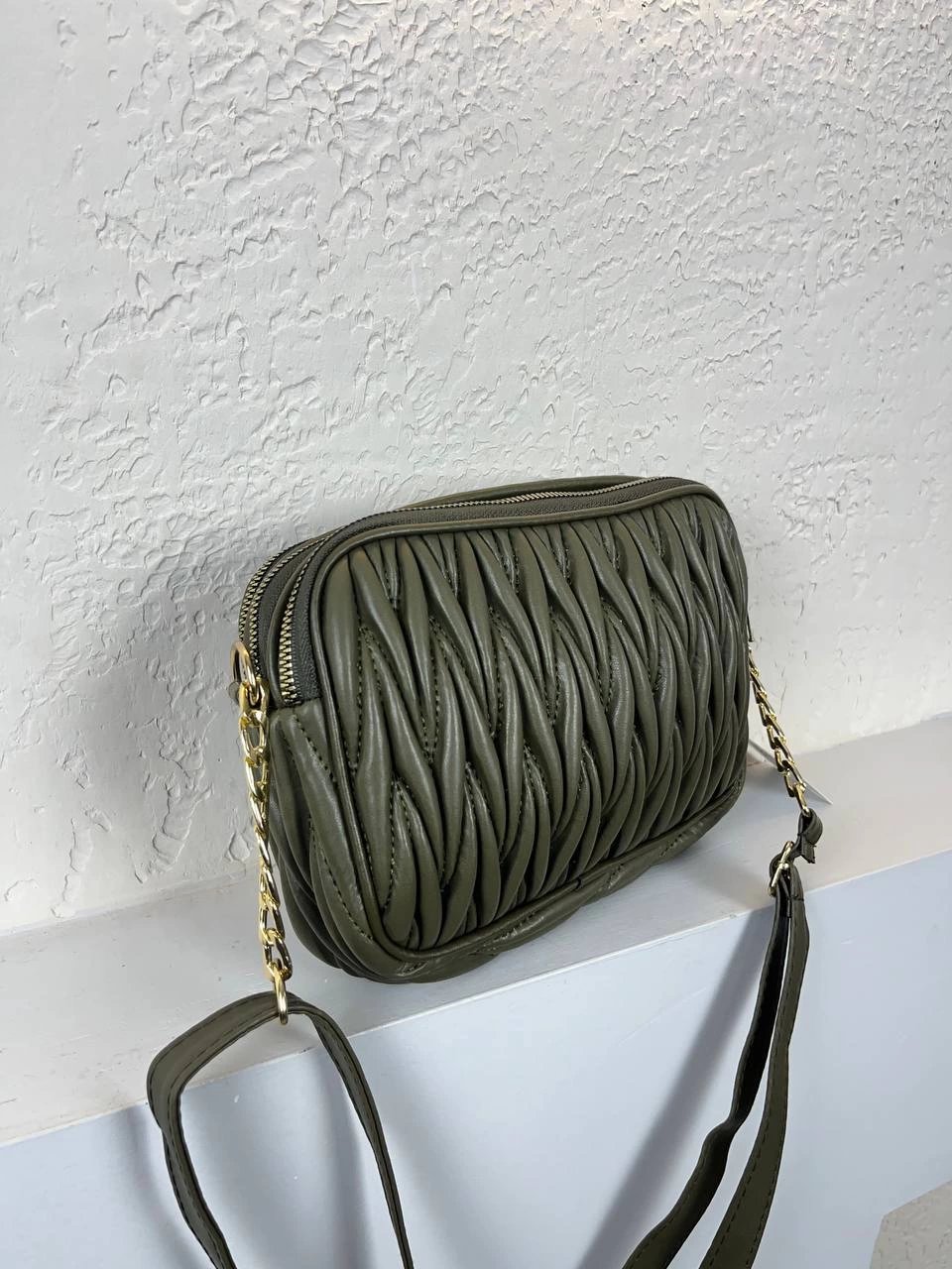 Yeşil Renk Kalite 3 Bölme Çapraz Çanta CB3069