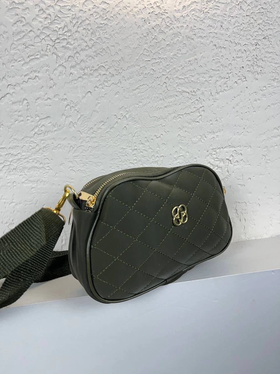 Yeşil Renk Kapitone DMN 2 Bölme Çanta CB4126