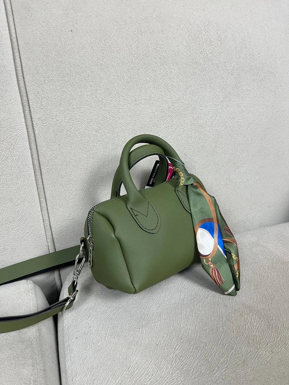 Yeşil Renk Mini Boy Fularlı Lakos Çanta CB68735