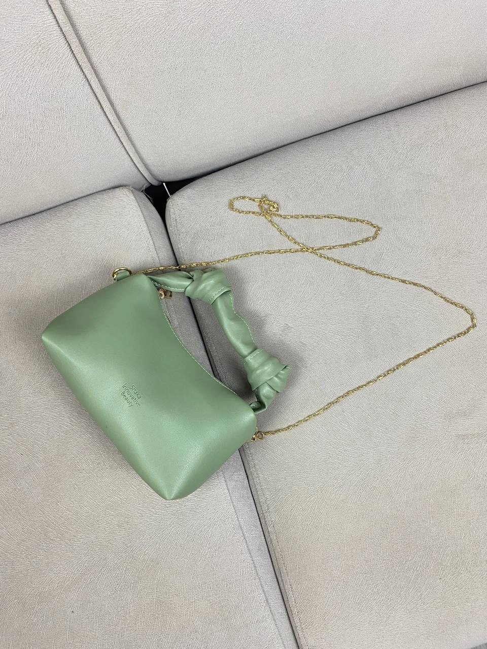 Yeşil Renk Mini Boy Zincirli Çanta
