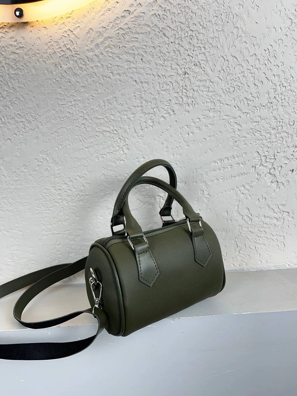 Yeşil Renk MİNİ Silindir Çapraz Çanta CB89111