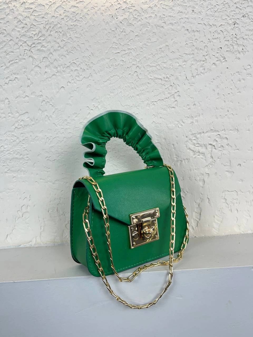 Yeşil Renk MİNİ zincirli Çanta CB4196