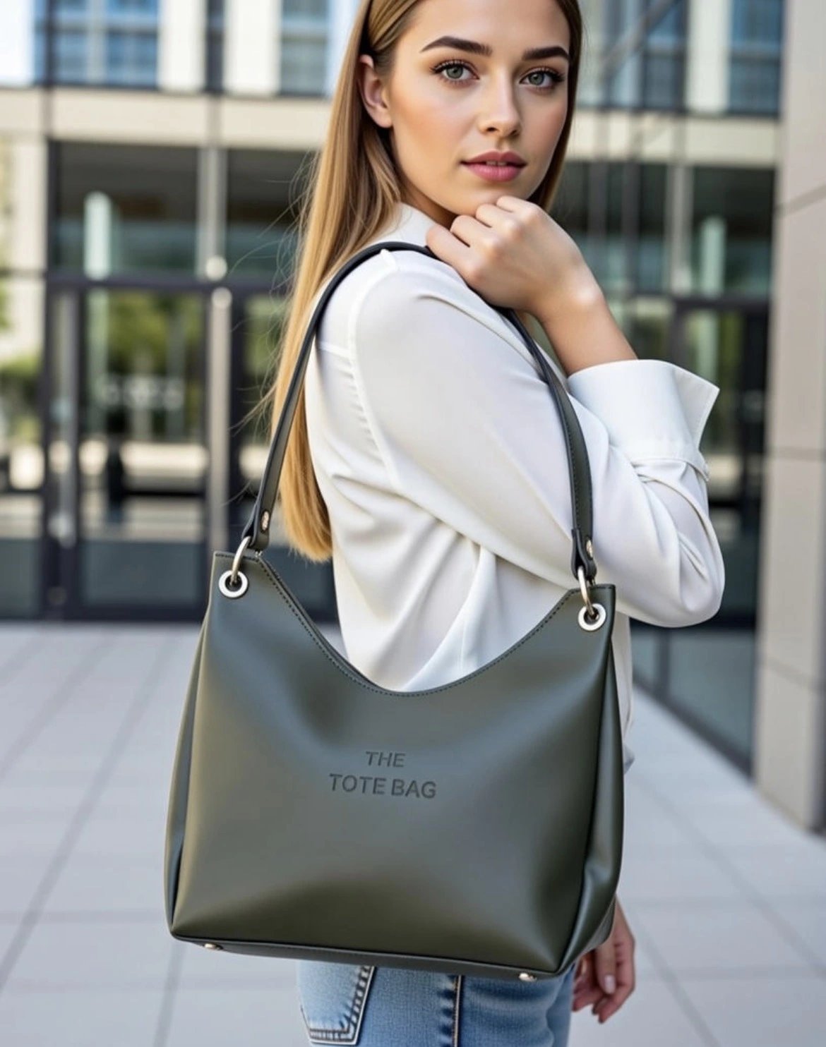 Yeşil Renk Tote Kol Çanta CB79114